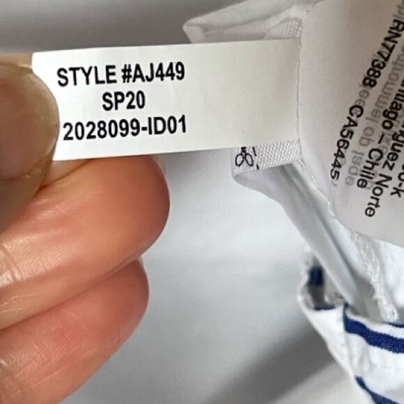 Thomas Mason for J.Crew Tunic in Mixed Stripe in Blue and White S - Picture 6 of 11